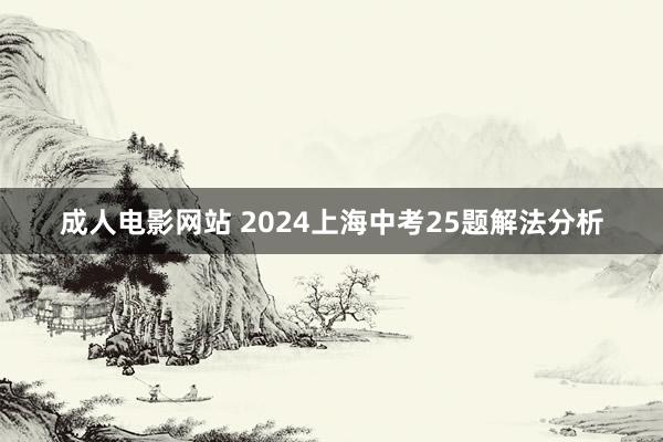 成人电影网站 2024上海中考25题解法分析