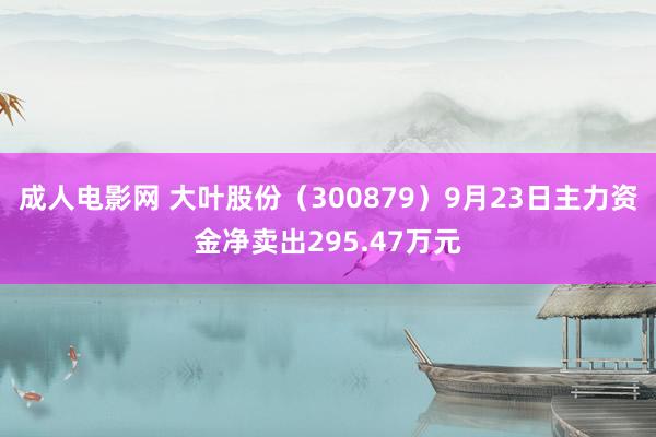 成人电影网 大叶股份（300879）9月23日主力资金净卖出295.47万元