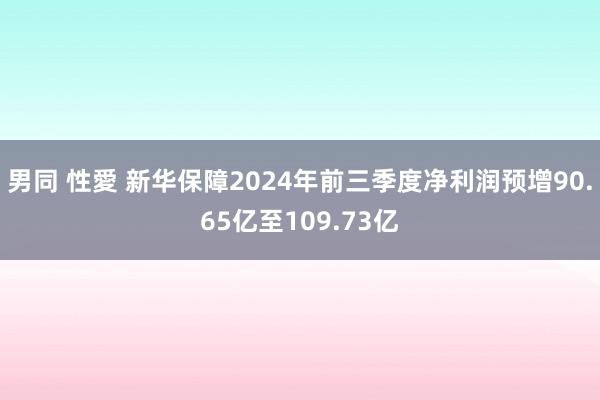 男同 性愛 新华保障2024年前三季度净利润预增90.65亿至109.73亿