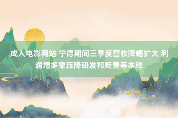 成人电影网站 宁德期间三季度营收降幅扩大 利润增多靠压降研发和贬责等本钱