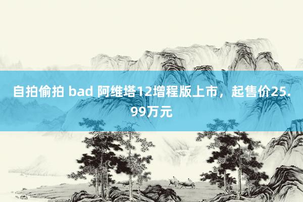 自拍偷拍 bad 阿维塔12增程版上市，起售价25.99万元