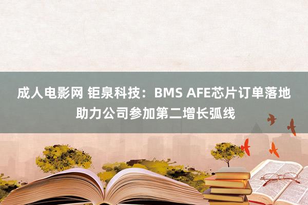 成人电影网 钜泉科技：BMS AFE芯片订单落地 助力公司参加第二增长弧线