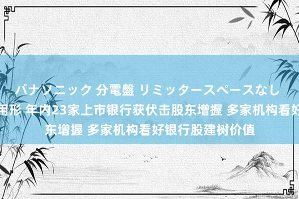 パナソニック 分電盤 リミッタースペースなし 露出・半埋込両用形 年内23家上市银行获伏击股东增握 多家机构看好银行股建树价值