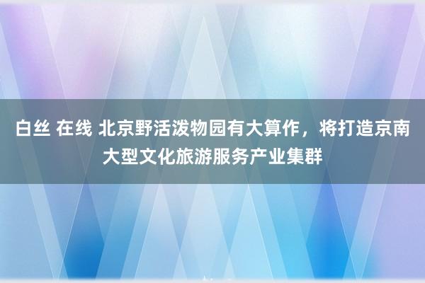 白丝 在线 北京野活泼物园有大算作，将打造京南大型文化旅游服务产业集群