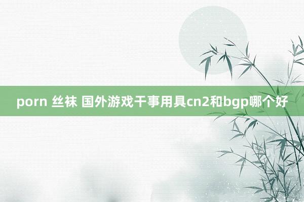 porn 丝袜 国外游戏干事用具cn2和bgp哪个好