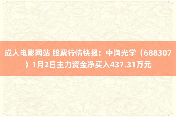 成人电影网站 股票行情快报：中润光学（688307）1月2日主力资金净买入437.31万元