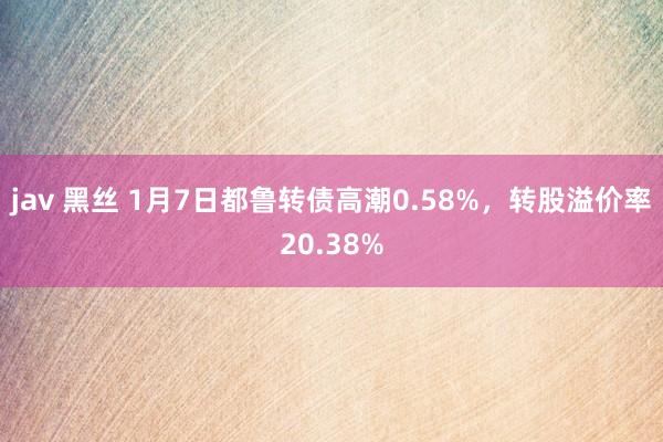 jav 黑丝 1月7日都鲁转债高潮0.58%，转股溢价率20.38%