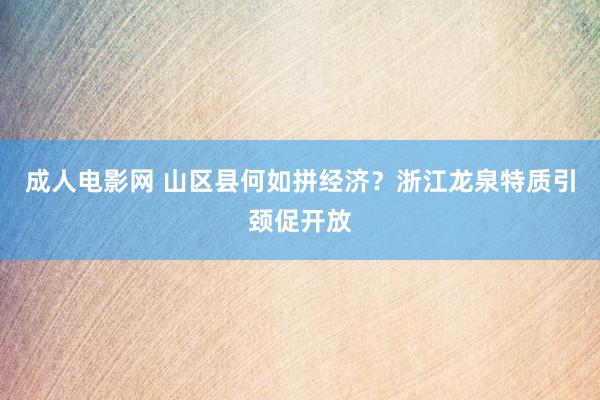 成人电影网 山区县何如拼经济？浙江龙泉特质引颈促开放