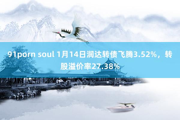 91porn soul 1月14日润达转债飞腾3.52%，转股溢价率27.38%