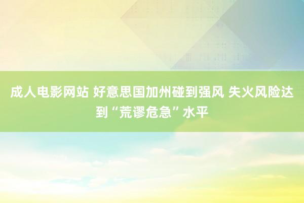 成人电影网站 好意思国加州碰到强风 失火风险达到“荒谬危急”水平