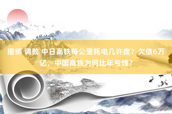 捆绑 调教 中日高铁每公里耗电几许度？欠债6万亿，中国高铁为何比年亏蚀？