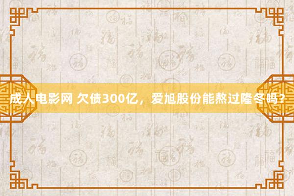 成人电影网 欠债300亿，爱旭股份能熬过隆冬吗？